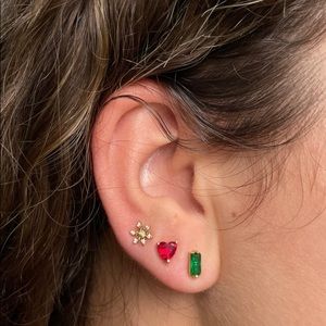 EVRY JEWELS WINTER WONDERLAND EARRING SET 💚❤️❄️